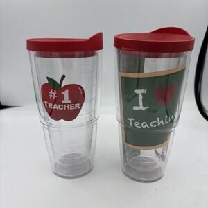 Tervis Tumblers 24oz Teacher Gift Set I Love Teaching #1 Teacher Made in USA Cup